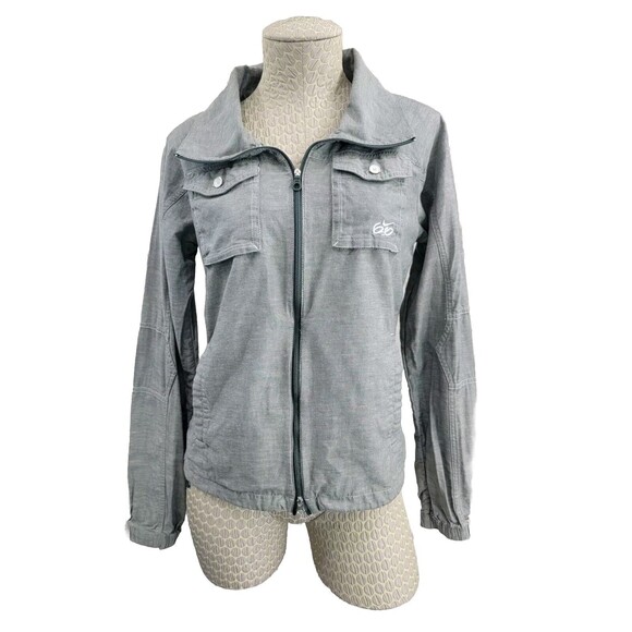 ALK Women's Small Nike Anorak Style Light Weight Jacket Zip‎ Up Cotton Coat EUC - Picture 1 of 12